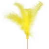 Pick Feathers 10cm+50cm stick yellow