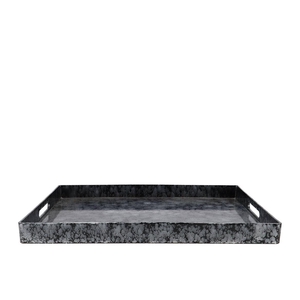 Melamine Wild Black Tray Rectangle 48x36x4cm Nm