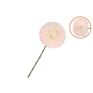 Silk Dahlia Bold White/light Pink 68cm Nm