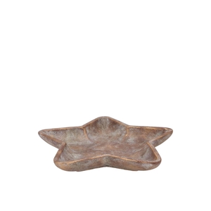 Concrete Golden Star Plate 28x28x5cm Nm