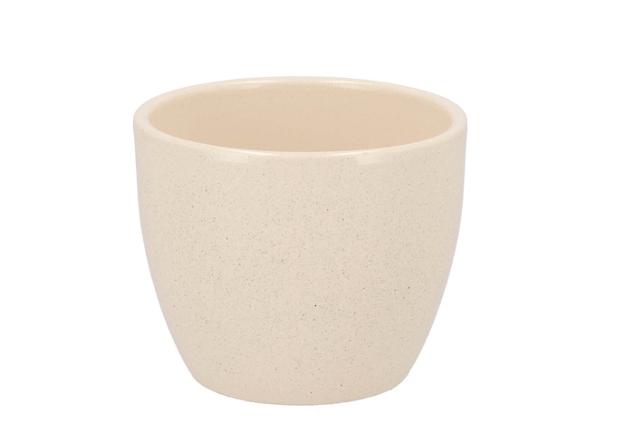 Ceramic Beige Stone Pot 10cm