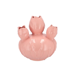 Mara Pink Vase Bol Tulip 27x27x31cm Nm