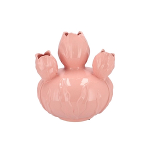 Mara Pink Vase Bol Tulip 27x27x31cm Nm