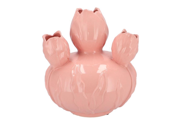 <h4>Mara Pink Vase Bol Tulip 27x27x31cm Nm</h4>