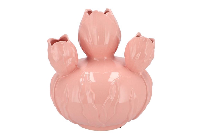 <h4>Mara Pink Vase Bol Tulip 27x27x31cm Nm</h4>