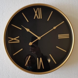 Clock Wall Ø60cm Gold/Black 82