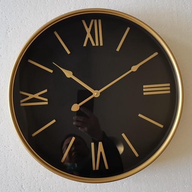 <h4>Clock Wall Ø60cm Gold/Black 82</h4>