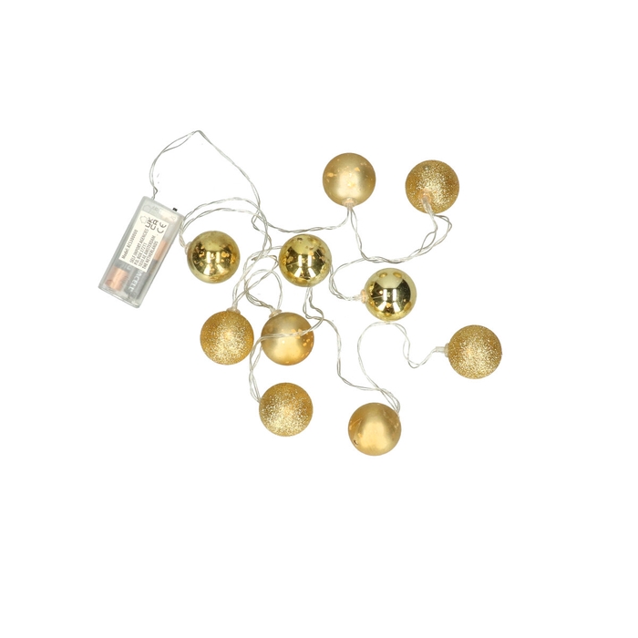 <h4>Christmas LED garland ball 40mm 10L 2m</h4>