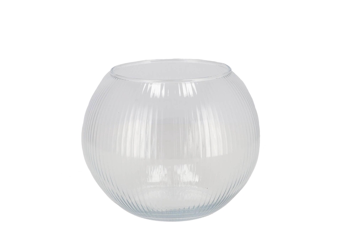 <h4>Glass Vase Sphere Optical 16x19cm</h4>
