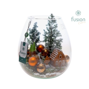 Green Bottle Abby Large Kerst met arrangement