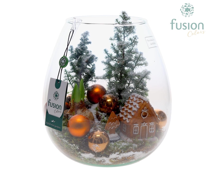 <h4>Green Bottle Abby Large Kerst met arrangement</h4>