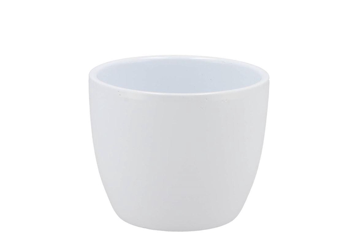 <h4>Ceramic White Shiny Pot 8cm Nm</h4>