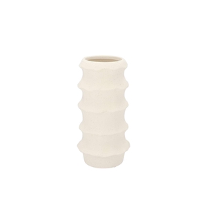 Junia White Structure Vase 14x14x28cm Nm