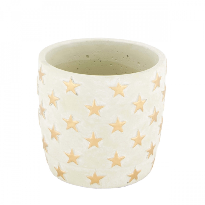 <h4>Kerst Keramiek pot ster d12*11cm</h4>