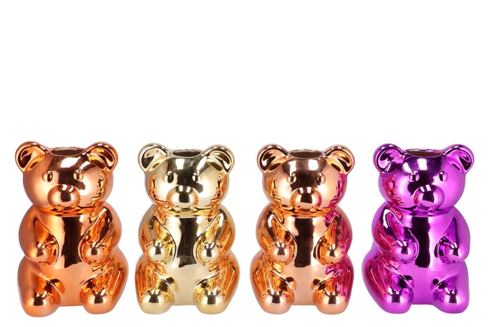 <h4>Candy Bear Metallic Mix Vase Ass 19x21x29</h4>