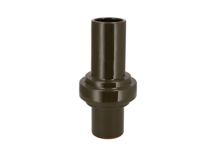 <h4>Oxford Olive Green Vase Tube Long 16x16x31cm</h4>