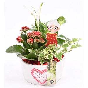 Keramiek schaal met hart 16cm