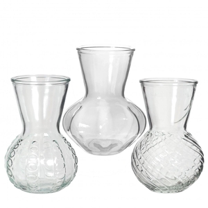 Glass vase Kristal d6/13*18cm ass.