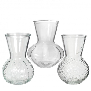 Glass vase Kristal d6/13*18cm ass.