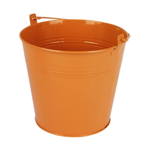 Bucket Sevilla zinc 17.8xH15.8cm ES17 orange