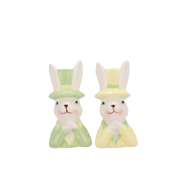 <h4>Easter Ceramic Dreamy Pastel Mix Bunny Hat Ass 5x6x11cm Nm</h4>