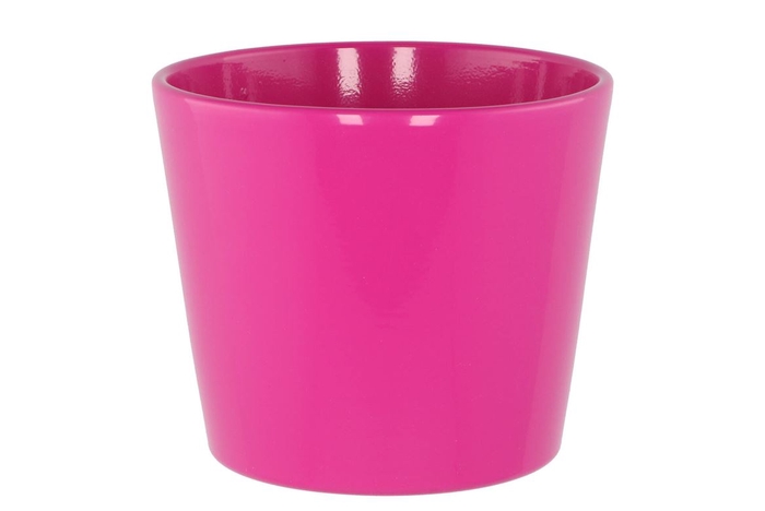 <h4>Ceramic Pot Pink Shiny 15cm</h4>