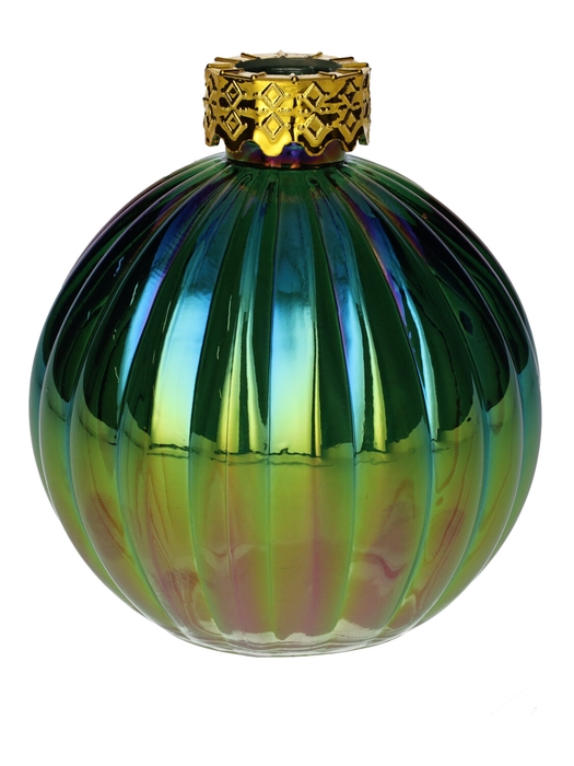 <h4>DF02-667160600 - Bottle Zina lines d3/9.8xh10.5 green+pearl</h4>
