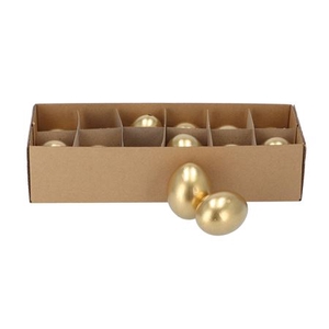 EGGS KIPPEN GOUD PER 12 4X6CM
