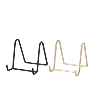 Plate Rack Gold Black Metal Ass 12x8x8cm