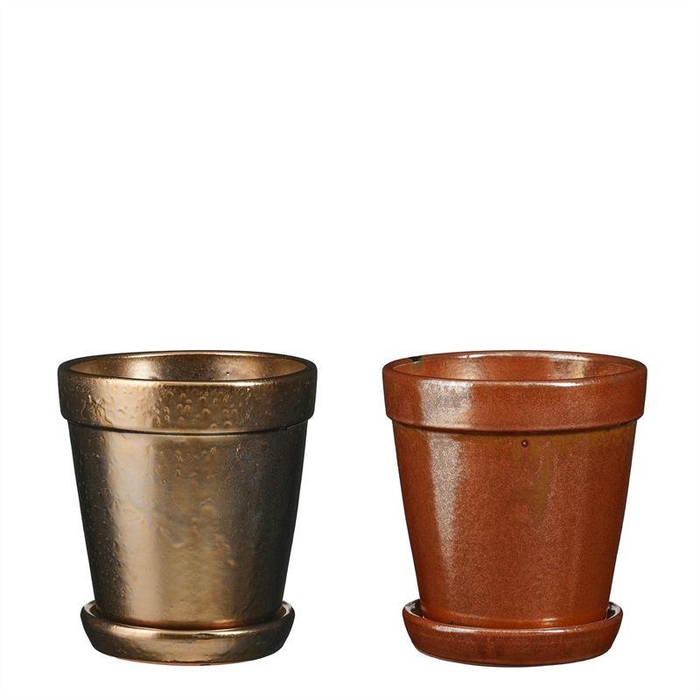 <h4>Madrid pot goud/roest h24xd22cm.</h4>