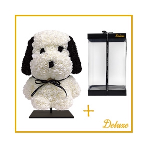arr3 Deco hond 40cm - zwart/wit