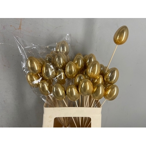 Stick Egg Pearl Gold 7cm