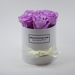 Box rd 12cm wit-lila