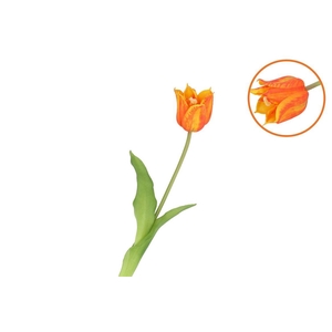 Silk Tulip Single Orange 48cm Nm