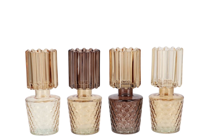 <h4>Bicolore Natural Brown Mix Vase Ass 8x17cm</h4>
