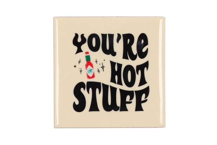 <h4>Tile Youre Hot Stuff Beige 10x10x1cm</h4>