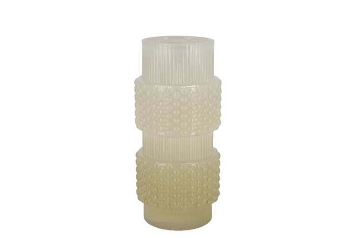 Mae Nordic Green Vase Structure Tricolor 12x12x26cm