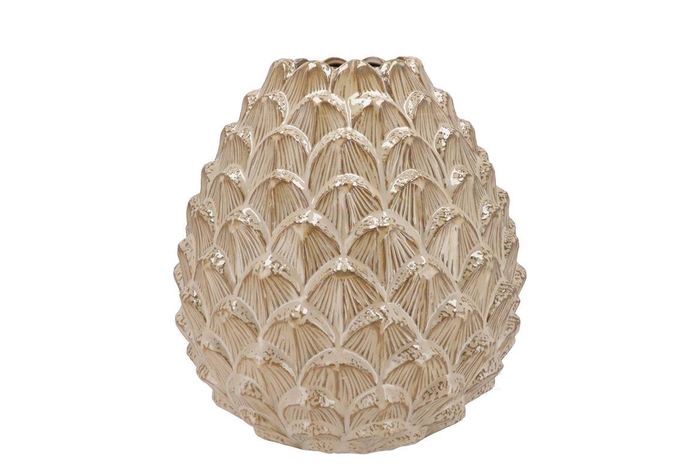 <h4>Mika Cozy Sand Vase Pinecone Edge 23x24cm</h4>