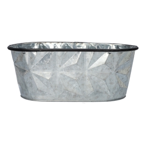 DF04-666775200 - Planter Zinna oval 27x13.7x11 natural
