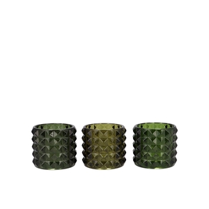 Jazz Majestic Green T-light Structure Ass 10x9cm