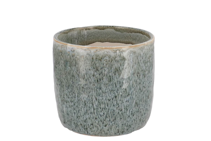 <h4>Iron Stone Light Blue Glazed Pot 13x13cm</h4>