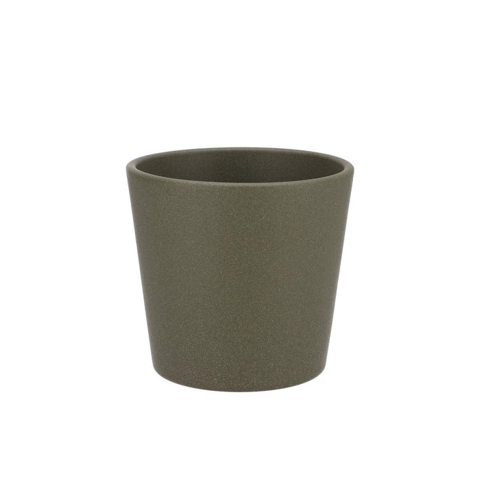 <h4>Ceramic Capers Green Matt Pot Orchid Berlin 14x13,</h4>