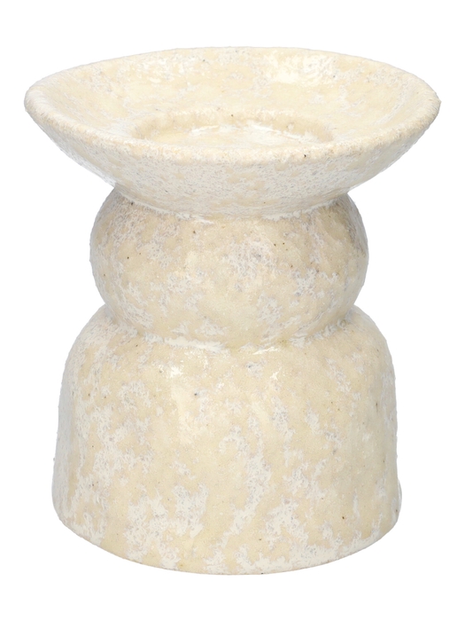 <h4>DF03-741354000 - Candle hldr Novi d11.5xh12.5 white</h4>