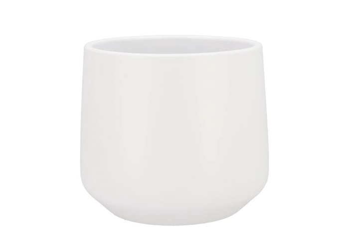 Ceramic White Matt Pot Berlin 16cm