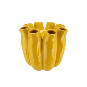 Luna Yellow Tube Vase 24x24cm Nm