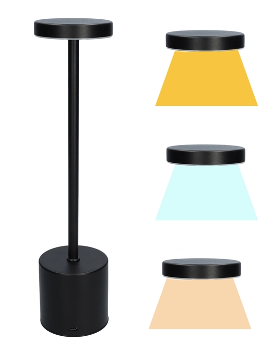 <h4>DF09-666490300 - LED Table Lamp Shimmer d8xh34.5 black</h4>