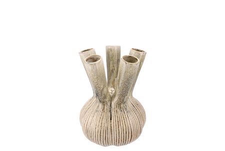 <h4>Aglio Straight Green Vase Active Glaze 13x13x17cm</h4>