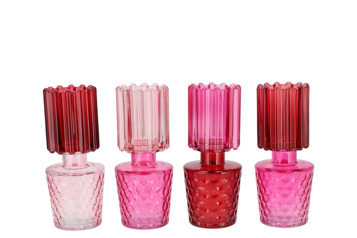 <h4>Bicolore Dutch Pink Mix Vase Ass 8x17cm</h4>