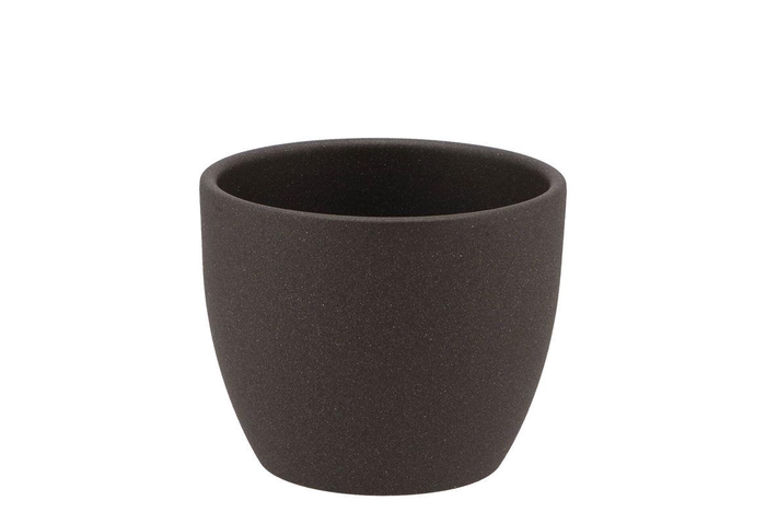 Ceramic Dark Grey Pot 7x6cm Nm