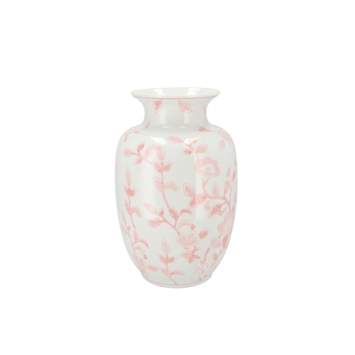 <h4>Hailey Pink Porcelain Vase Flower 21x32cm</h4>